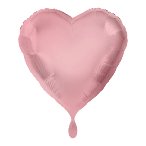 Herz Folienballon 43cm – Rosa matt