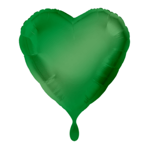 Herz Folienballon 43cm – Grün glänzend