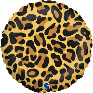 Folienballon rund 43cm – Leopardenmuster