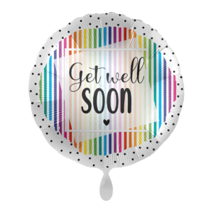 Get well soon bunte Streifen 43cm