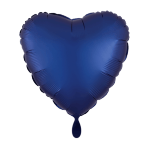 Herz Folienballon 43cm – Dunkelblau matt