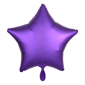 Stern Folienballon 43cm – Violett matt
