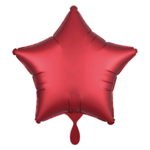 Stern Folienballon 43cm – Rot matt