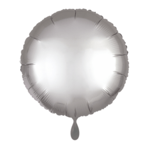 Folienballon rund 43cm – Silber matt