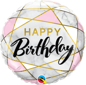 Marmoriert Happy Birthday 46cm