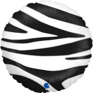 Folienballon rund 43cm – Zebramuster
