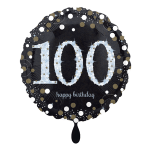 Happy Birthday 100 silber 43cm