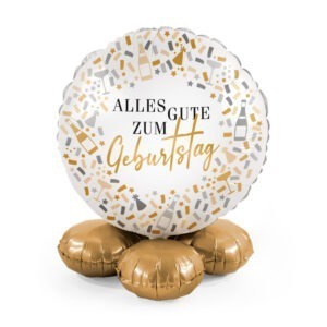 Ballon Bouquet „Alles Gute zum Geburtstag“ 43 cm – fröhliche Dekoration für Geburtstagsfeiern, nur mit Luft befüllbar