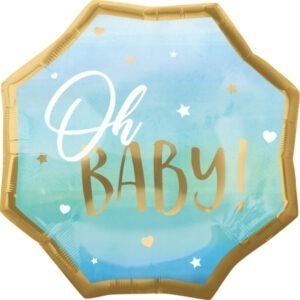 Folienballon Blau “Oh Baby” 55cm