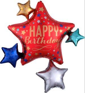 Sterne Happy Birthday 88cm